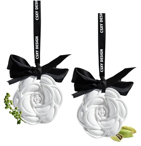 Darryy Duftstein, 2er-Pack Duftsteine für ätherische öle, Autoduft, Neuwagenduft, Raumduft, Lufterfrischer, Duftblume die überall Aufgehängt Werden Können (Sandelholz)