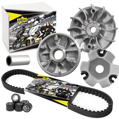 Area1 Variomatik + Keilriemen 12 für 125/150ccm 4T Motorroller kompatibel mit Baotian Nova Motors Guoben Lexmoto Ering Rex Keeway Neco Lingben Wangye Znen RS Ultima FlexTech 152/157QMI/GY6 Vanguard