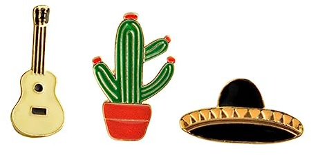 COLLBATH 12pièces Broche Cactus Broche Cactus Broches Forme De Guitare Motif Planète Fille