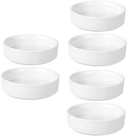 Sosoport 6pcs Heavy Duty Ceramic Plant Tray Plant Saucer Flower Pot Drip Trays for Outdoor Indoor