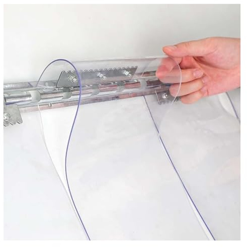 Cortina Fleje PVC Espesado Cortina Tiras Plastico Puerta Exterior Cortina Lamas 2.0mm for Cámaras Frigoríficas Almacén Vestíbulo Personalizado(0.75x2.0m)