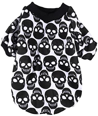 TOGEVAL Halloween Hunde Hoodie Mit Einzigartigem Skelett-Design Warme Kostümkleidung Für Partys Und Tägliche Nutzung Erhältlich Verschiedenen Für Ihren Kleinen