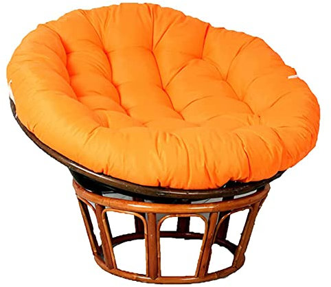 Kissenbezug für Papasan-Sessel im Freien, Schaukelkorb-Kissen, Waschbecken aus dickem und bequemem, übergroßem Papasan-Bodenkissen für drinnen und draußen, 120 x 120 cm, weiß (Größe: 130 x 1
