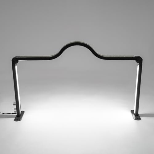 KAPIPALA LED Faltbaren Nageltisch Lampe Quadratische Halbmond Nail Desk Lamp Einstellbares Licht 3-6000K Diamanten Besetzt Kosmetik Lampe für Nagelkunst, Gesichts-Spa, Tätowierung Beleuchtung 85x50cm