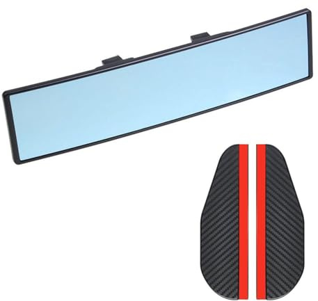 Espejo Retrovisor Interior Con Cubierta para La Lluvia, Antideslumbrante, Curvo - 1 Pieza + 1 Par - Accesorios para Automóvil