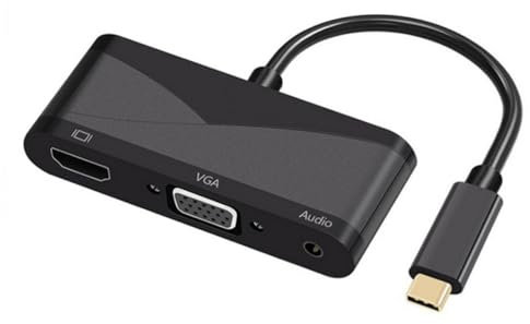 Mikikit USB to Cable USB to Vga Adapter Type C to Vga Cable for PC Laptop Monitor Tv PC