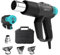 Cecotec Pistola de Calor Hell Gun 9500 Vision. 2000W, Control Digital, Calentamiento Ultrarrápido, 4 Cabezales, Manos Libres, Temperatura Ajustable 50-600 ºC, 2 Niveles de Potencia de Aire, Maletín