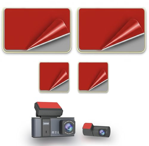 Sticky Adhesive Pad Replacement for Mounting Dash Cam, 4pcs Heat Resistant Double Sided Mounting Sticker Tape for Car Dashboard Windshield Camera Holder, Dash cam Adhesive