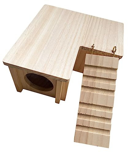 JOINPAYA Kaninchen Haus Holz Meerschweinchenhütten Mäuseholzhütten Hamsterhaus Aus Holz Rattenholzhäuser Tierheim Zum Schlafen Und Spielen Für Kleine Haustiere