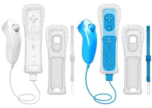 CLVIZCXOM 2er-Set Fernbedienung für Wii U/Wii Remote mit MotionPlus