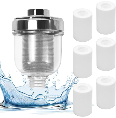 UHETLET Filtro de Agua para Ducha, Filtro de Ducha Antical y Cloro con 10 Elementos Filtrantes Reemplazables- Filtrode Agua Universal paraDucha y Grifo - Elimina el Mal Olor y la Cal del AguaDura