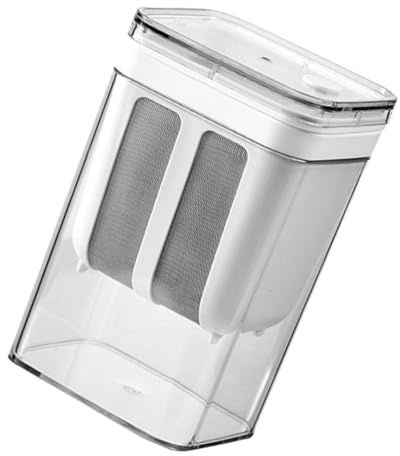 Joghurtsieb 1100ml aus Edelstahl mit Feinem Sieb Weiß | Abnehmbares Netz, As und Pet Elemente, Handliches Becherformat für Sauberes Abtropfen