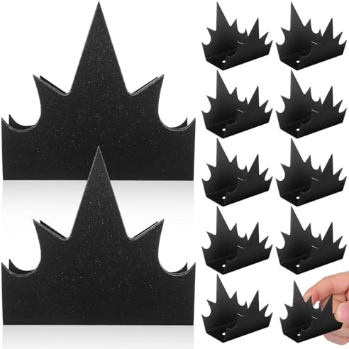 Healifty Pinchos Anti-trepa para Vallas de Jardín 12 Piezas, Picos Metálicos de Seguridad Resistentes para Paredes y Cercas Exteriores, Protección contra Intrusos y Robos, Uso en