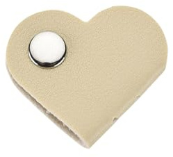 Hangsu Avvolgicavo in pelle PU a forma di cuore, per cuffie e auricolari, elegante avvolgicavo per auricolari