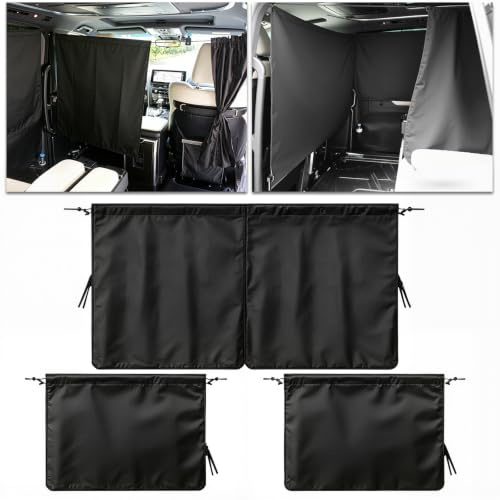 D-Lumina Cortinas Coche Parasol Coche Lateral Cortinas Divisorias de Coche, Fácil instalación, Material Aislante, para la Mayoría de Coches, para Viaje, Siesta, Noche, Camping 5 Piezas Tela Oxford