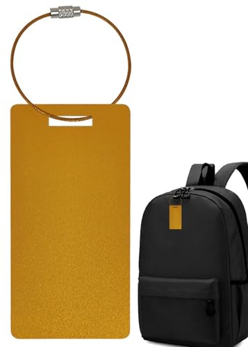 Bagageetikett för bagage | aluminiumlegering kompakt etikett, namnskyltar för bagage – för kvinnor, män, vuxna, flygplan, kryssningsfartyg, tåg, utlandsresor,