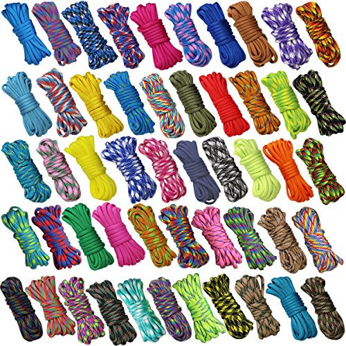 10pcs Paracord Set Seil Schnüre 7 Kernseile Nylonseil für DIY Armband Zeltseil