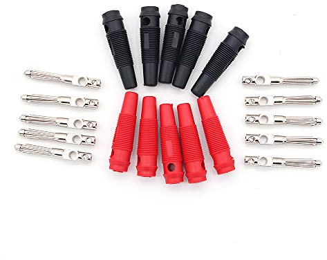 DollaTek Bananenstecker 10er 20A Lautsprecherstecker 4mm Steckergehäuse Prüfspitze Anschlussklemme
