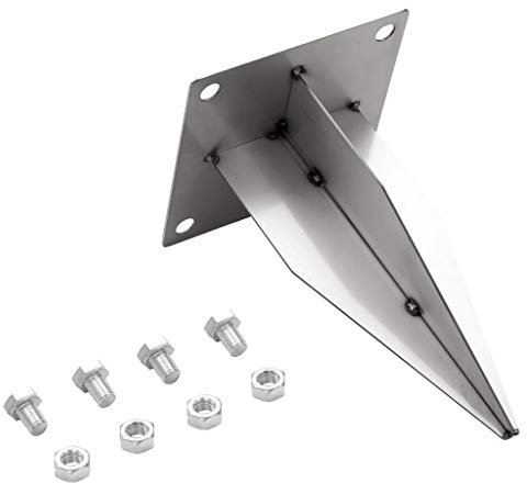 Tidyard Erdspieß aus Edelstahl mit Zinkbeschichtung Mit Mit 4 Muttern und 4 Schrauben für Garten-Wassersäule Bodenanker Erdanker,Erdspieß für Pollerleuchte 15 x 15 x 25 cm