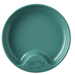 Mepal – Selber Essen lernen – Kinderlernteller – Kleinkind Lernteller – Kindergeschirr – Spülmaschinengeeignet & BPA frei – Deep turquoise