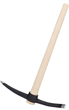 Rekord Kreuzhacke 3 kg (gehärteter Stahl, ovales Auge) mit Eschen-Stiel 95cm, Spitzhacke, Gartenhacke, Doppelhacke, Kombihacke