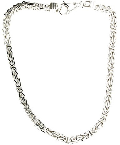 Original italienische Byzantiner Königskette 925 Silber 6 mm 55 cm Silberkette Halskette Damen Herren Schmuck ab Fabrik tendenze Italy D-BZ6-55