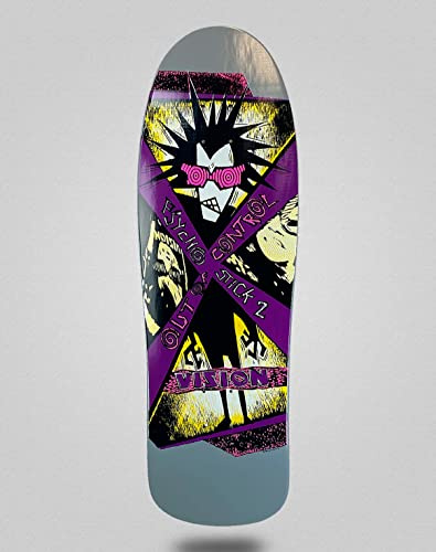 Vision Monopatin Skateboard Psycho Stick 2 Reissue Grey Deck 10