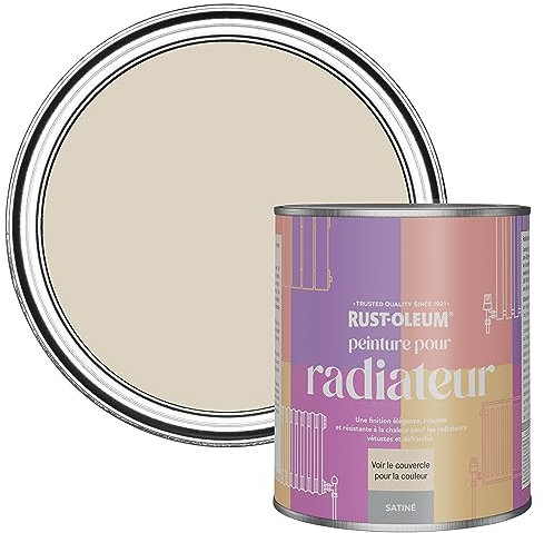 Rust-Oleum Beige Heat Resistant Radiator Paint in Satin Finish - Hessian 750ml