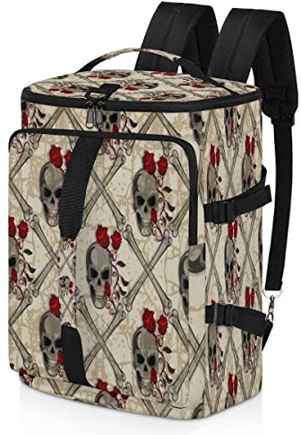 Sport-Rucksack mit Totenkopf-Druck, für Herren und Damen, Totenkopf-Design, Seesack mit Schuhfach für Fitnessstudio, Reisen, Wandern, Rucksack, multi, Einheitsgröße, Sportlich