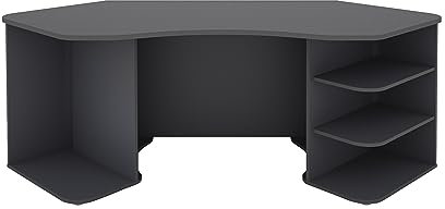 byLIVING THANATOS 02 Schreibtisch, Holzwerkstoff, Anthrazit, B 198, H 76, T 85 cm