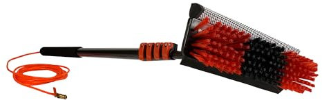 Genius Telescopic Hydrocleaner Teleskopbürste mit Teleskopstange 4,6 M, Hydroreiniger mit Wasseranschluss für Dach Fenster Auto Wohnwagen Fensterwischer inklusive Schwamm Wischer, verstellbar 6-TLG.