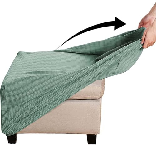 Yekuhe Hockerbezug Quadratisch Ottomane Schonbezug Quadratische Stretch Hocker Bezug Hocker Bezug für Ottomane Überzug Hockerbezug Quadratische Ottomane Abdeckungen(#13,65x65cm/26x26in)