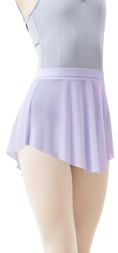 Daydance Purple Women Ballet Skirt Pull on Adult Point Skirt for Dance, Gymnastics, Cheerleading