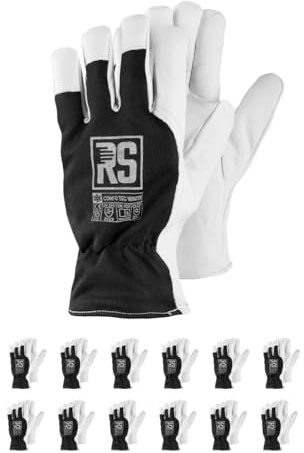 RS Arbeitshandschuhe Winter 12 Paar Präzise Montagehandschuhe Warme Schutzhandschuhe Für Bauarbeiter Mechaniker Mit Ziegenleder Verstärkt Schnelltrockendes Material Größe 10 Comfo Tec Winter