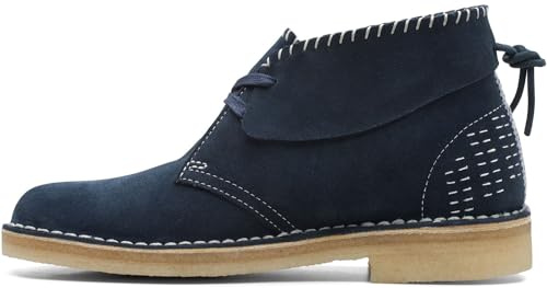 Clarks Womens Desert Boot Blue Chukkas Boots Boots 6