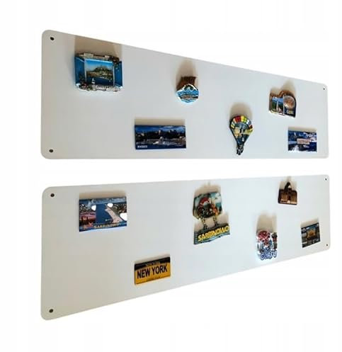 STALFORM 2 x Magnettafel Weiß 80x22 cm aus Edelstahl Magnetwand Pinnwand Magnetisch Groß Magnetboard Küche, Büro, Kinderzimmer