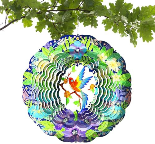 Molinillos de viento para pájaros al aire libre – Molinillo de viento cinético decoración de Navidad – Esculturas de viento Spinners decoraciones para balcón, jardín