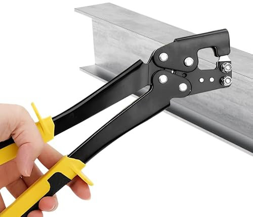 Dokeno Drywall Punching Machine, Fixed Punching Pliers for Keel in Light, Efficient and Effort, Manual Drywall Tool with Lock Metal Punch for Hand Keel