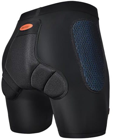 BenKen Sportschutzshorts, 3D Eva Protection Butt Pad, Anti-Kollision-Ski-Schutzausrüstung für Damen und Herren, Schutz Gepolsterte Schlagfeste Shorts für Snowboard, Skating, Rollschuhlaufen (S)