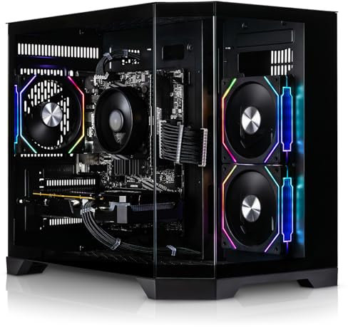 ADMI Gaming PC - AMD Ryzen 5 7600 - NVIDIA RTX 5070 12GB GDDR7-16GB DDR5-1TB NVMe - WIFI - Edge RGB Panoramic Case (Black) - No Operating System