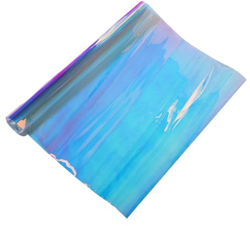 DOITOOL Película Decorativa Arcoíris 50x100 Cm sin Adhesivo Efecto Iridiscente Vinilo para Ventanas Hogar Oficina Decoración Artística