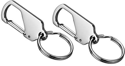 Didiseaon 2piezas Llavero De Acero Inoxidable Soporte Para Llaves Llavero Único Para Coche Práctico y Resistente