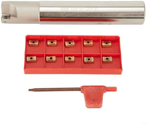 CNC Turning Tool Holder And Insert, BAP 300R C25-25-150-3F Indexable Milling Cutter + 10Pcs APMT1135PDER-DP, Suitable For Semi-finishing And Finishing