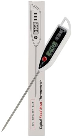 Thermomètre étanche IPX7, conçu pour l'eau, les liquides, les bougies et la cuisine, Thermomètre Cuisine de Cuisson, Lecture Rapide et Précise, Sucre Pour Viande, Barbecue et Pâtisserie