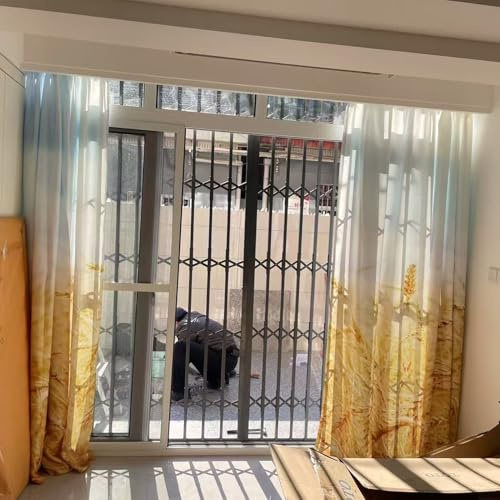 Fenstergitter Einbruchschutz Kindersicherung, Klappbarer Fensterschutz, Abschließbarer Türstopper für Zuhause, Fenster-Sicherheitszäune Gegen Einbruch, Tür-Sicherheitsriegel(W80xH80cm/32x32in)