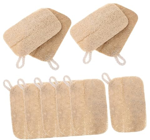 Hemobllo 10 piezas Esponjas de Lufa Naturales para Cocina Esponjas Biodegradables para Lavar Platos Reutilizables y Fáciles de Limpiar Estropajos Ecológicos para Eliminación Efectiva de