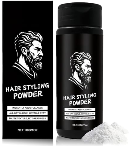 Hair Powder for Men - Texture Powder with Matte Finish, Volumizing & Texturizing for Long Lasting Hold, No Greasy Residue, Easy to Apply, 30g