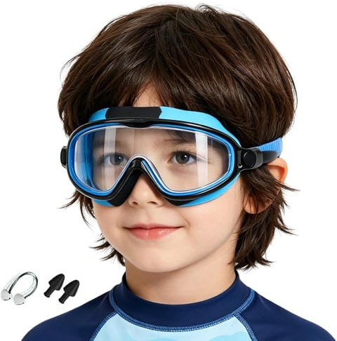 Occhialini da nuoto per bambini, a prova di perdite, ampia vista, impermeabili, occhialini da nuoto per ragazzi e ragazze, piscina, spiaggia, immersioni, allenamento, sport all'aperto
