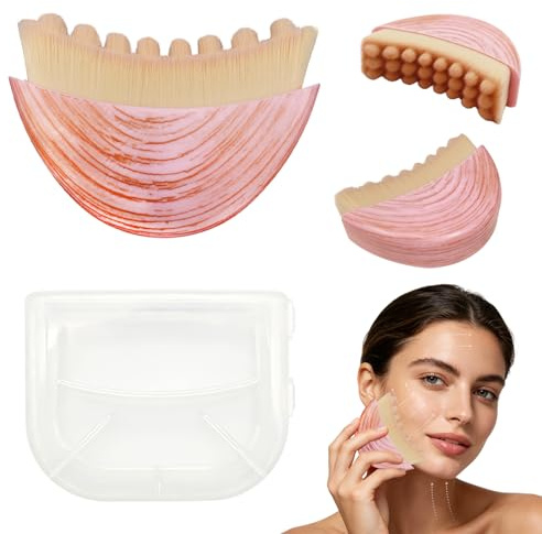 Cepillo Facial Linfatico, Cepillo Drenaje Linfatico Facial, Masajeador para Mandíbula y Mentón, para Rostro, Mentón y Mandíbula, Ajustarse a la Piel con Precisión