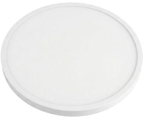 ENOVALITE LED Deckenleuchte Ø 290mm dimmbar, 24W 2400lm, Weiß | LED Panel rund mit 5 Farben 2700K 3000K 3500K 4000K 5700K, variabler Lochdurchmesser, Einbau- und Aufbauleuchte flach